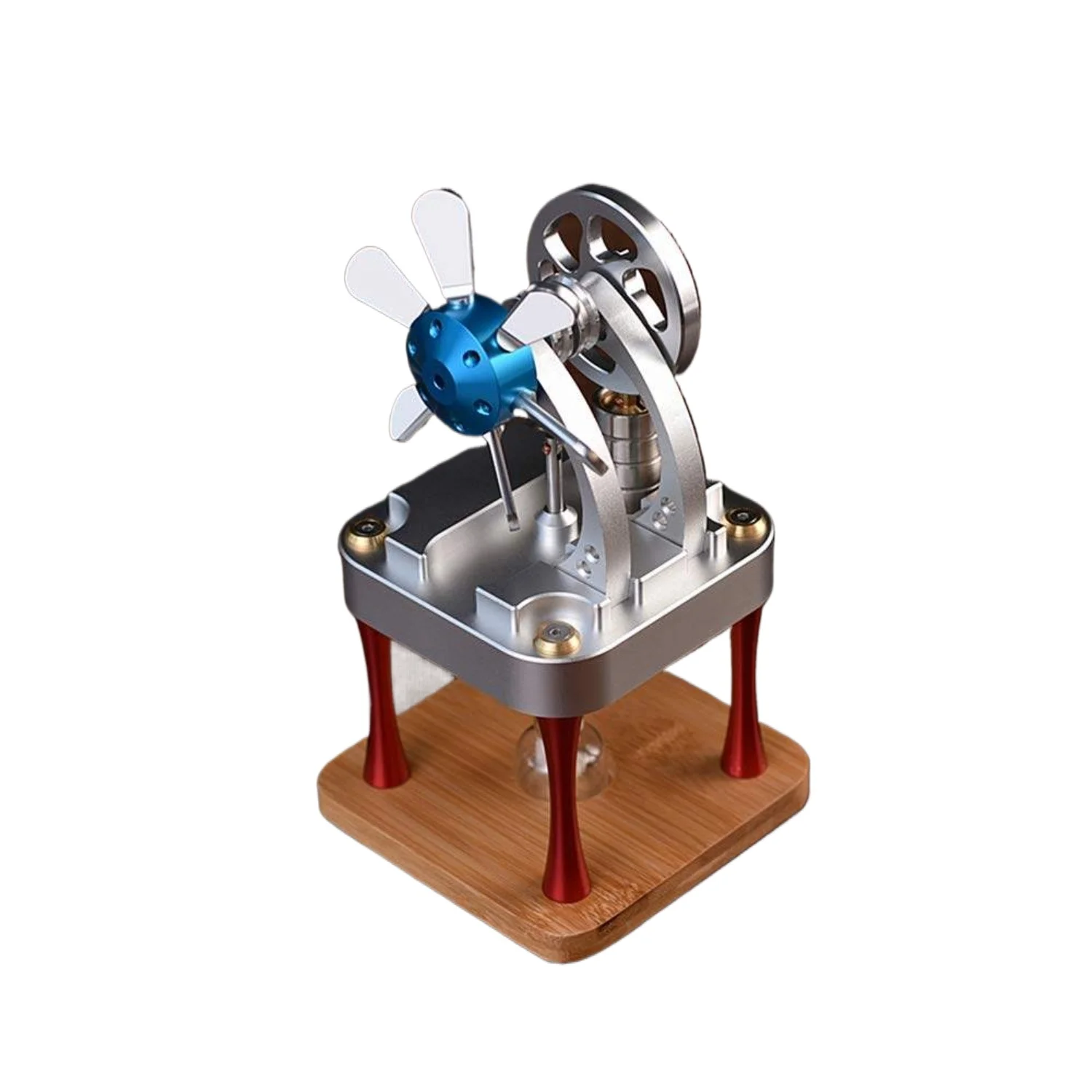 Motor Stirling M16-CF de Alta Temperatura, Juguetes Educativos de Ciencia, Adornos, Regalos, Cilindro de Potencia Totalmente Metálico, Modelo de Motor Stirling