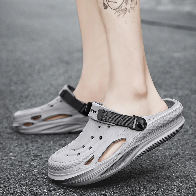 New Summer Slippers Men's Sandals Casual Flip Flops EVA Wading Sandals Beach Outdoor Garden Male Slippers Zapatos Hombre Size 45