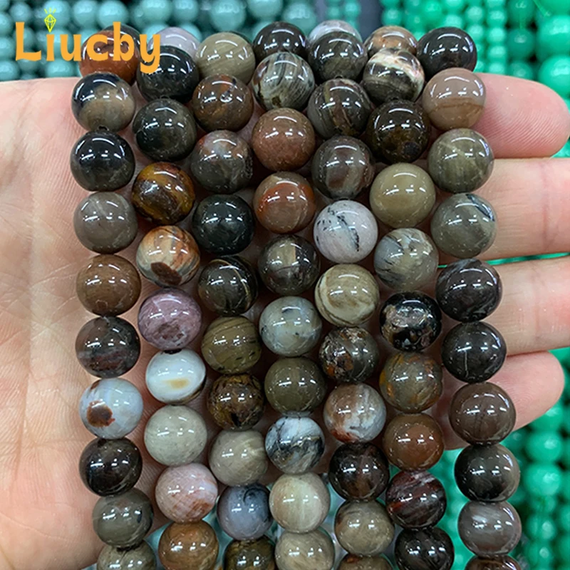 Wholesales Natural Lignified jade Stone Handmade beads DIY popular decoration anklet Crafts For Jewelry Making 15