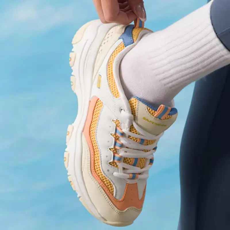 

Кроссовки Skechers Mid-Top для бега с амортизацией и отскоком, для тренировок на открытом воздухе, модель 8730066-WYL, новейшая модель