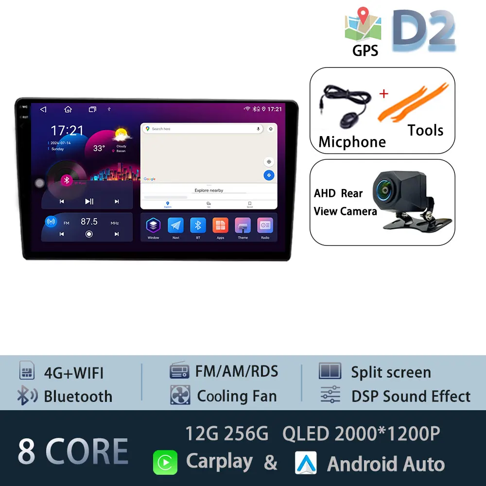 Voor Hyundai Azera 2006-2010 Android 15 Carplay Auto Radio Recorder Multimedia Speler Geen 2din GPS Navigatie Auto accessoires