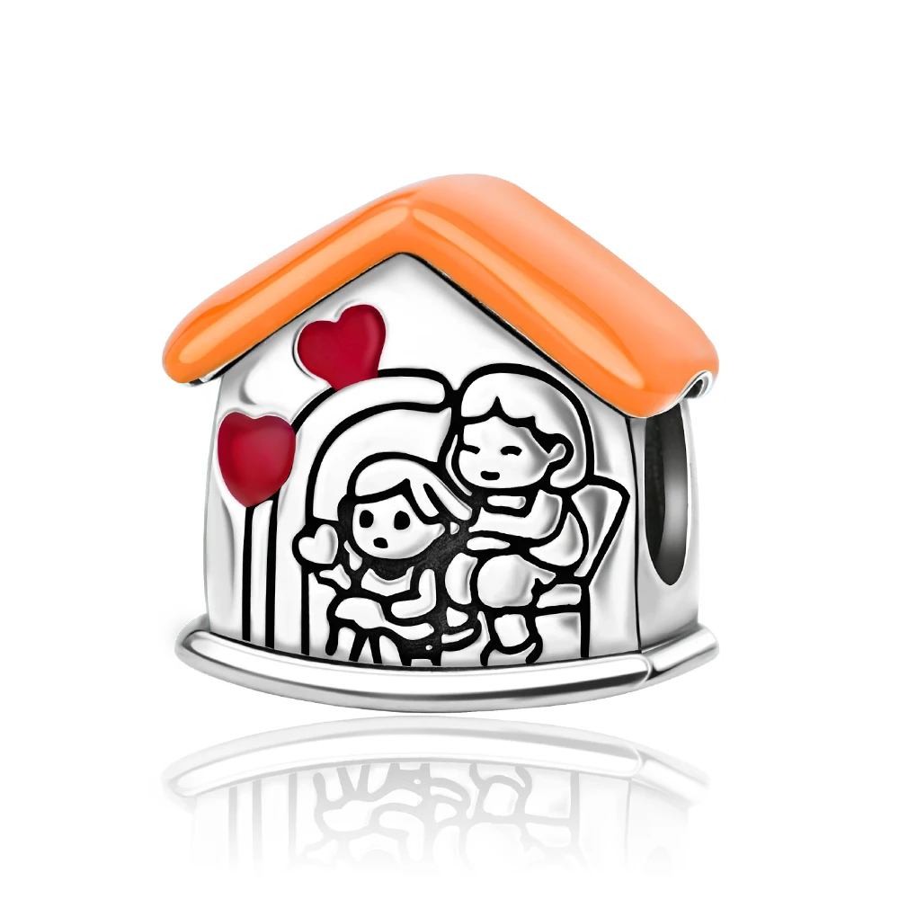 

Danturn 925 Sterling Silver Original Beads Deep Mother-Daughter Bond Charm fit Snake Chain Bracelet Fashion Women Jewelry Making