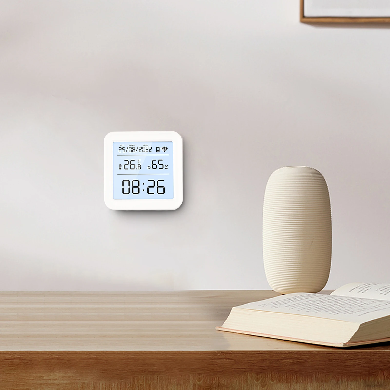 

Автоматизированный цифровой гигрометр для контроля влажности и климата в помещении, как показано, для домашней автоматизации