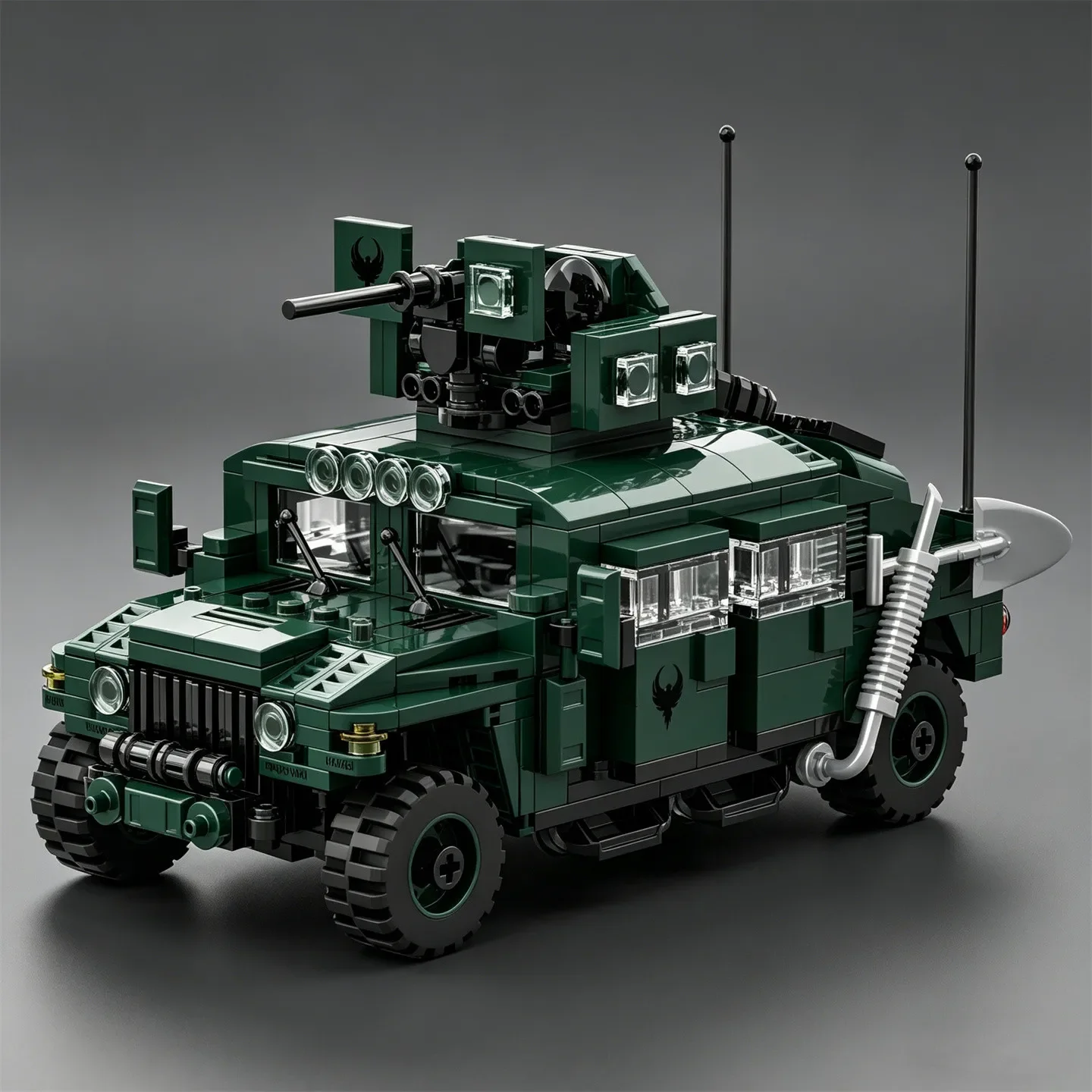 Armored Vehicle Toy Vehicle Model U.S. M1151 EnhancedArmament Carrier Building Blocks HMMWV High Mobility Multipurpose Wheeled