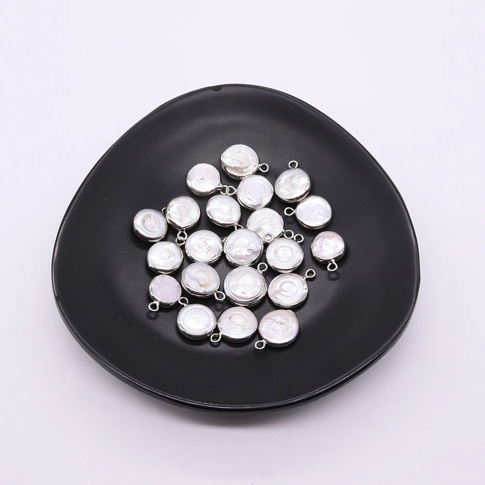 Natural Freshwater Baroque Pearl Pendant Silver Pearl Charm Used for Jewelry DIY Handmade Making Earrings Bracelet Accessories