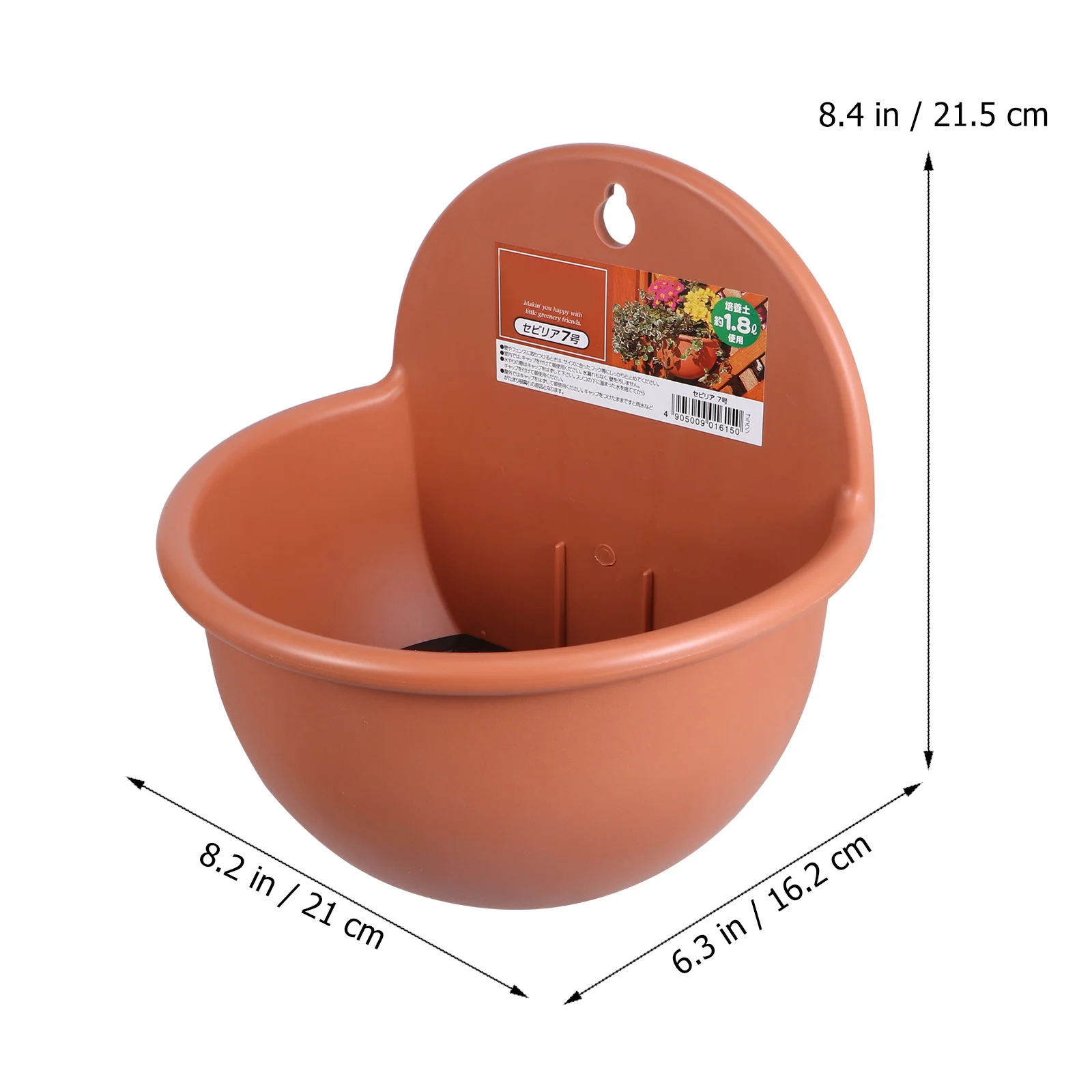 1pc engrossado pendurado vaso de flores plástico montagem na parede planta titular para decoração casa cesta flor leve durável jardim