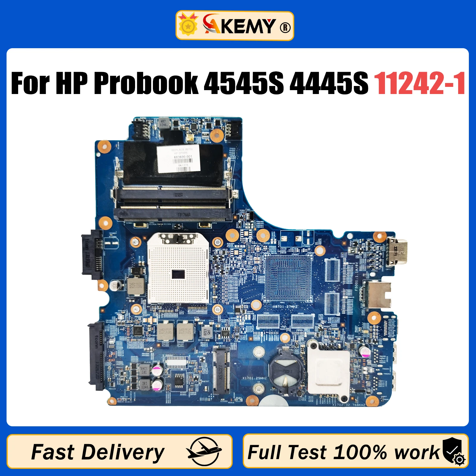 

AKEMY For HP Probook 4545S 4445S 4446S Laptop Motherboard 693103-001 693103-501 11242-1 48.4SM01.011 Mainboard Fully Test