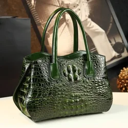 2024 New Fashion Alligator Women Handbags Quality Pu Leather Shoulder Bag Female Brand Luxury Real Natural Leather Crossbody Bag