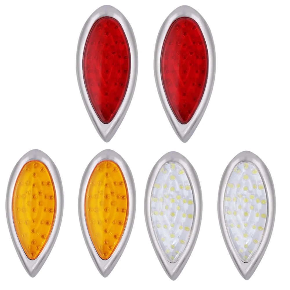 12V 2Pcs LED Tail Light Brake Reverse Light Turn Signals For Truck Trailer, Caravan, Semi-trailer, Pickup