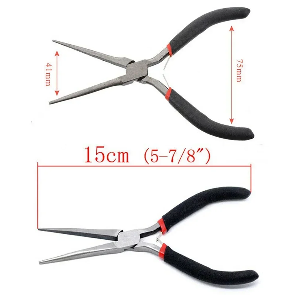 Mini Long Needle Nose Pliers Stainless Steel Precision Wire Pliers Repair Tools Beaded Jewelry Making 150mm Hand Tools