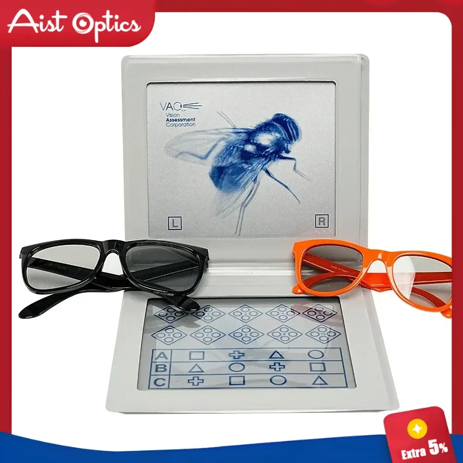 Aist Optical Equipment Optometry Stereo Fly Vision Test for Evaluation of Gross Stereopsis and Fine Depth Perception