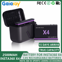 1-4Pcs 2500mAh High Capacity Battery For Insta360 ONE X4 Battery+Fast Charging Case Storage Box For Insta 360 ONE X4 Accessories