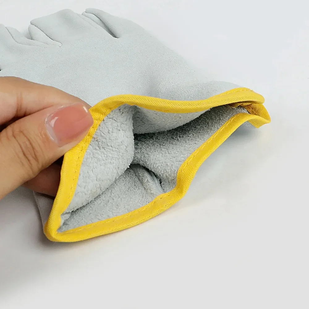 Arbeitshandschuhe, Schaffell-Leder, Arbeiter, Arbeit, Schweißen, Sicherheitsschutz, Garten, Sport, Motorradfahrer, verschleißfeste Handschuhe – Detail 9