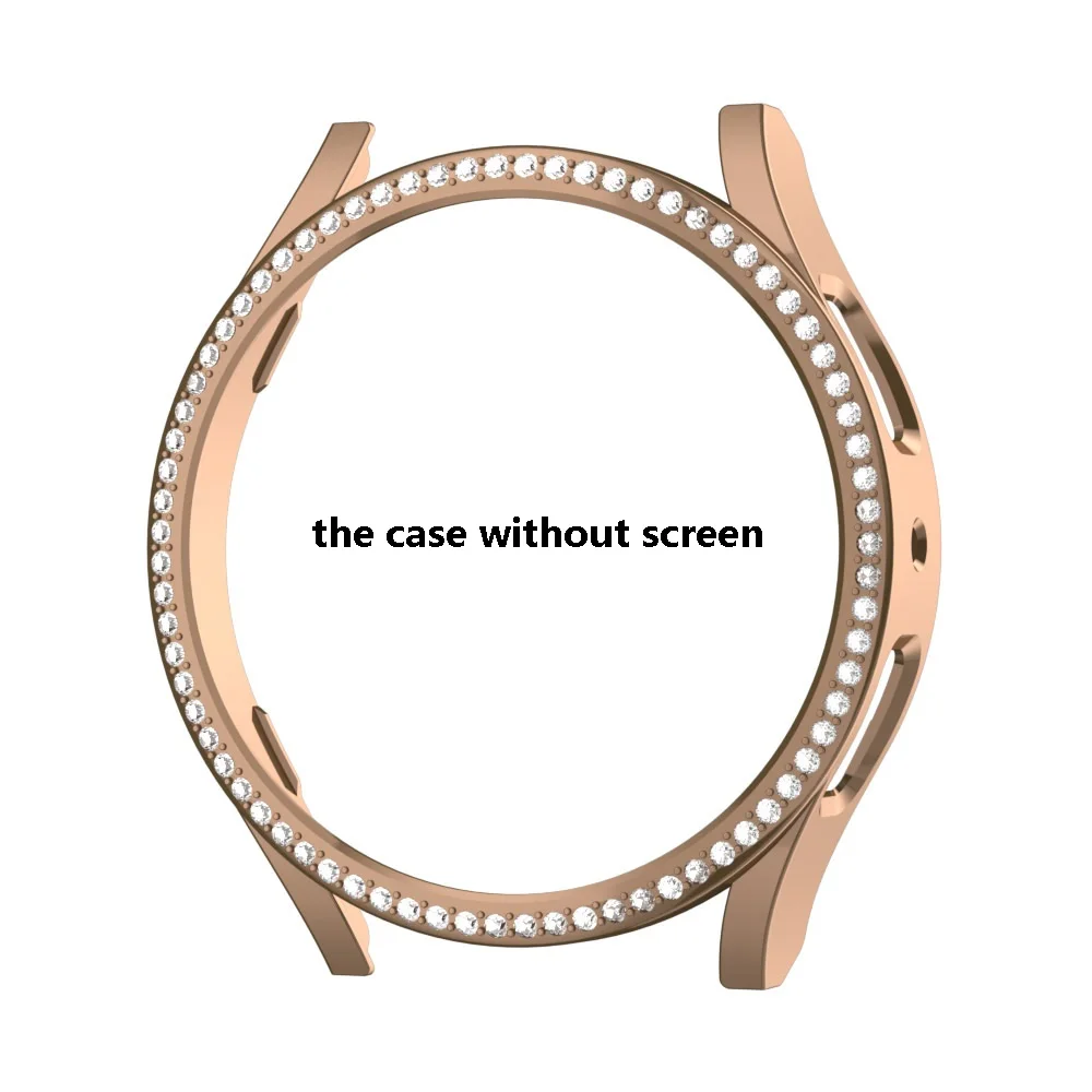 Bling Case+Jewelry Stainless Steel Strap for Samsung Galaxy Watch 4 5 6 40mm 44mm Band for galaxy watch 6 5 4 Screen Protector