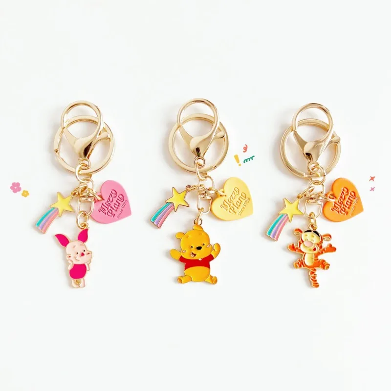 Популярный брелок Disney Winnie The Pooh, Little Pig, Jumping Tiger, подвеска в виде сумки с милым мультяшным рисунком автомобиля, подарок лучшему другу пары Популярный брелок Disney Winnie The Pooh, Little Pig, Jumping Tiger, подвеска в виде сумки с милым мультяшным рисунком автомобиля, подарок лучшему другу пары