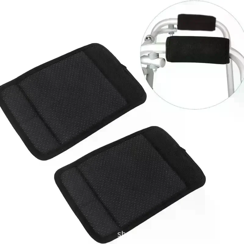 1 Pair Walking Aid Handle Gloves Support Wheelchair Handle Gloves Breathable Elderly Walker Grips Cushioned Covers Armrest Pad