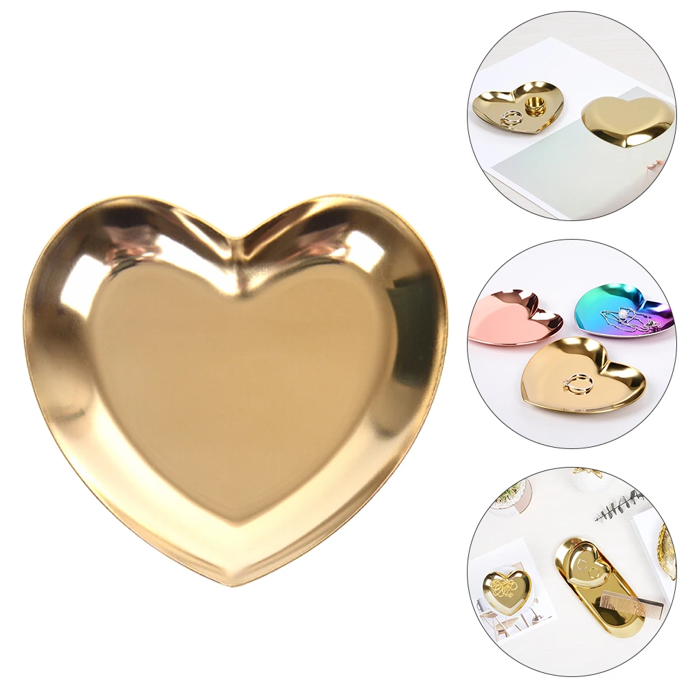 

Ceramic Heart Shape Tray Modern Style Storage With Raised Edge Ring Earring Organizer Decorative Tray For Rings Heart Shaped