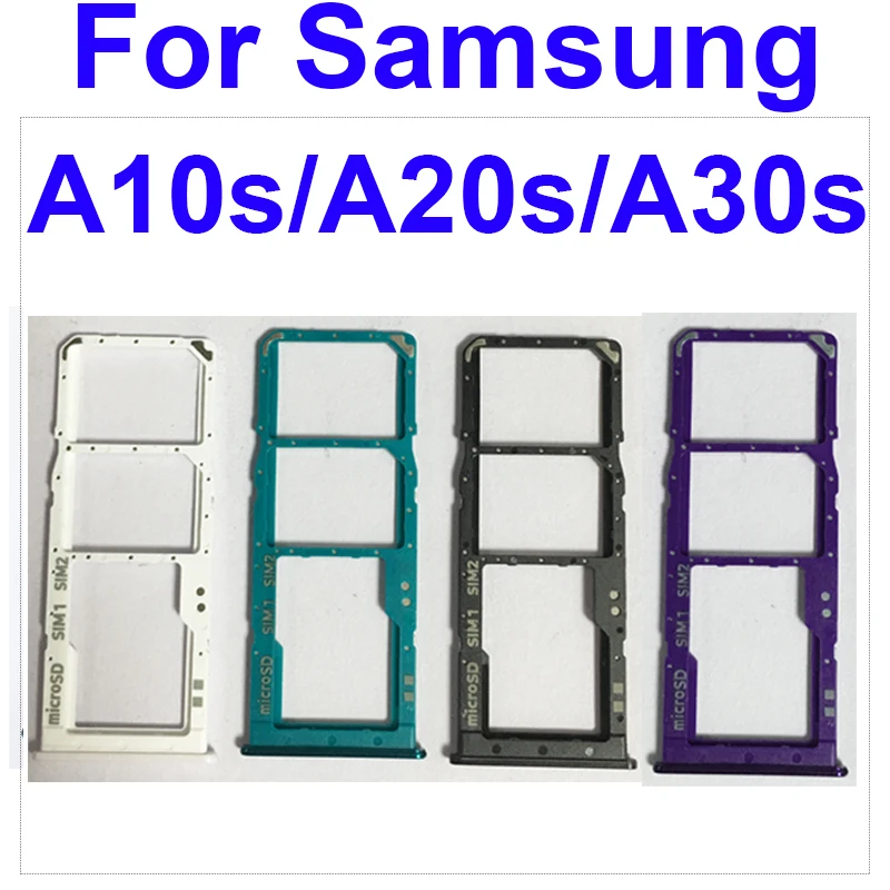 For Samsung A10S A107F A20S A207F A30S A307F Sim Card Tray   Reader Sim Card Holder  Card Slot Replacement Parts