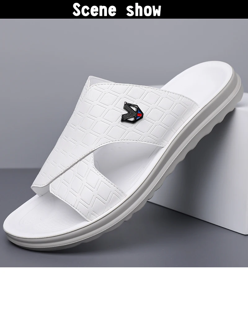 Herren Sommer Outdoor Slip-On Hausschuhe Rutschfeste Weiche Sohle Freizeitsandalen zum Fahren und für den Strand -9023 – Detail 11