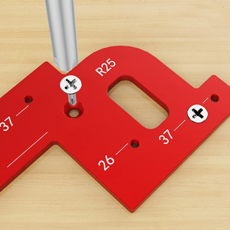 Bögen-Nuthilfswerkzeug, Bögen-Nutform, Schlitzform, Holzbearbeitung, runde Eckenradius-Vorlagen, Aluminium-Nuten