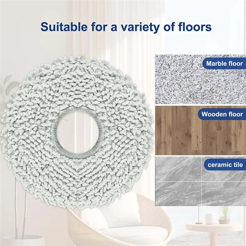 24PCS Mop Doeken Voor EUREKA J12 Ultra/Midea V12 Robot Stofzuiger Onderdelen Mop Pads Huishoudelijke Cleaning-A77G