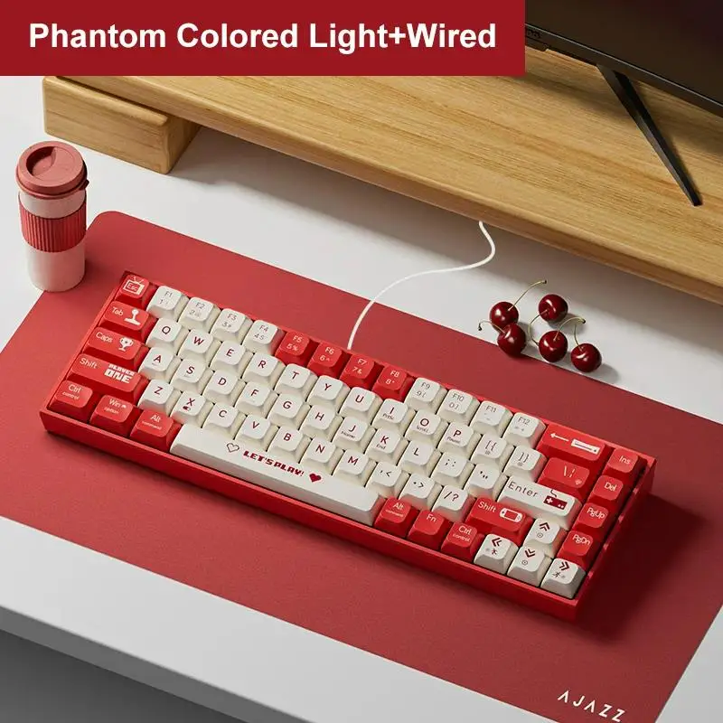 

AJAZZ AK680 Wired Mechanical Keyboard Rainbow Light ABS Keycap 68 Keys Gamer Keyboard Hot Swap Custom Gasket for Pc Laptop