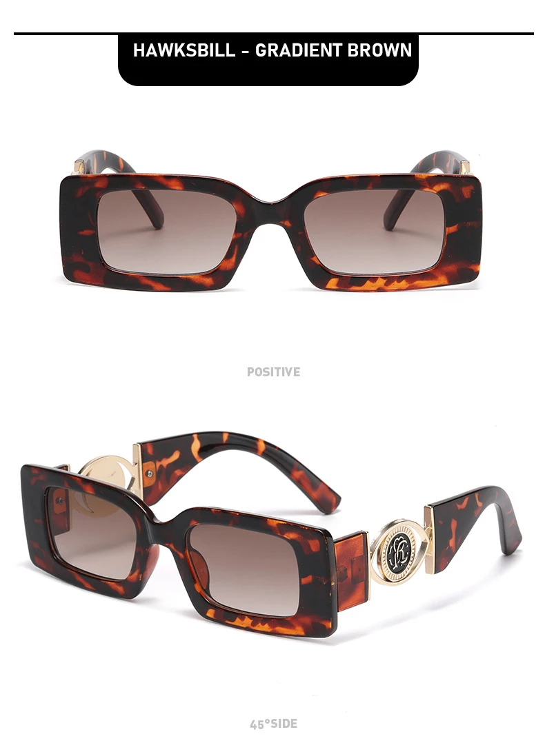 Neue Quadratische Kleine Rahmen Sonnenbrille Für Frauen Straße Fotografie Gläser Fashion Square Moderne Sonnenbrille JH3033 – Detail 14