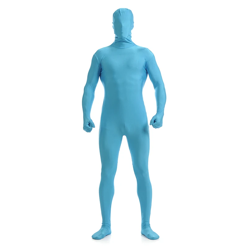 Ainclu Kid Erwachsenen Spandex Zentai Halloween Karneval Thema Party Cosplay Kostüm Ganzkörper Rücken Reiß verschluss dehnbaren engen Anzug