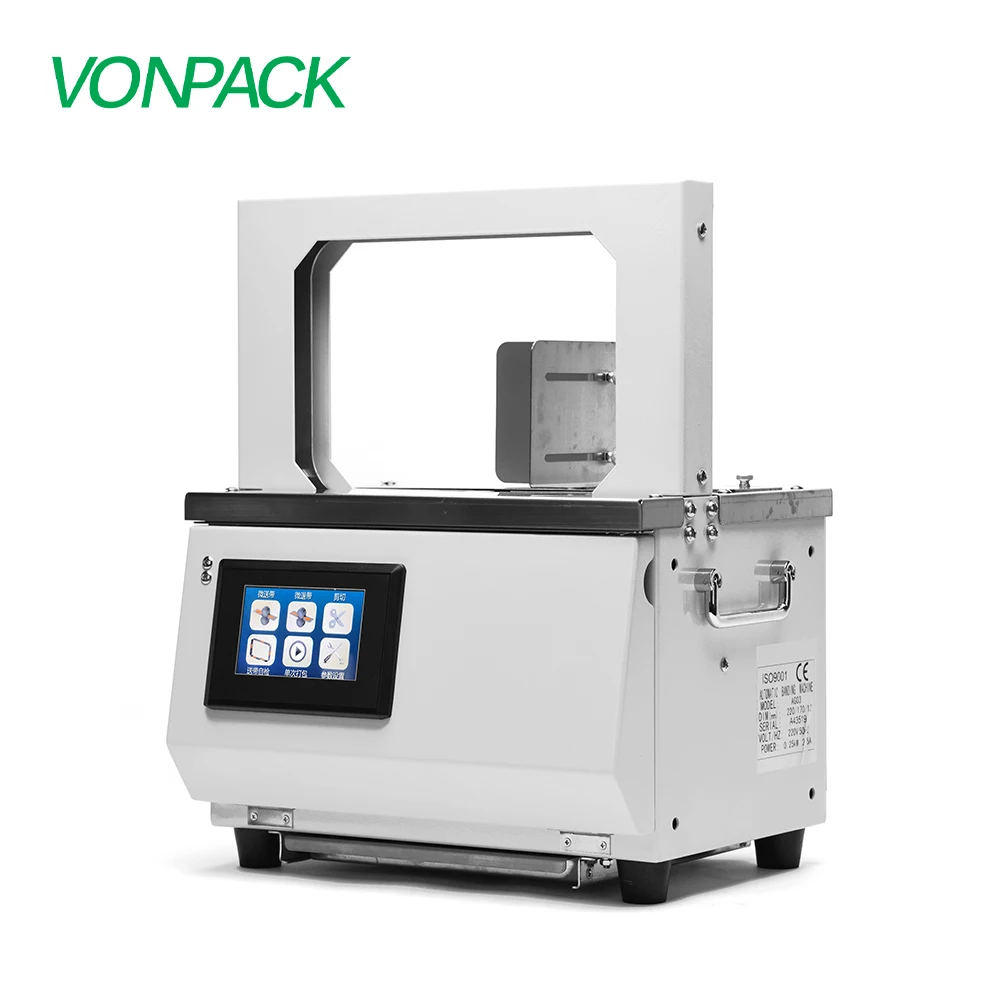 AG03-360/260/12  table type  automatic strapping machine for bank use bundling machine