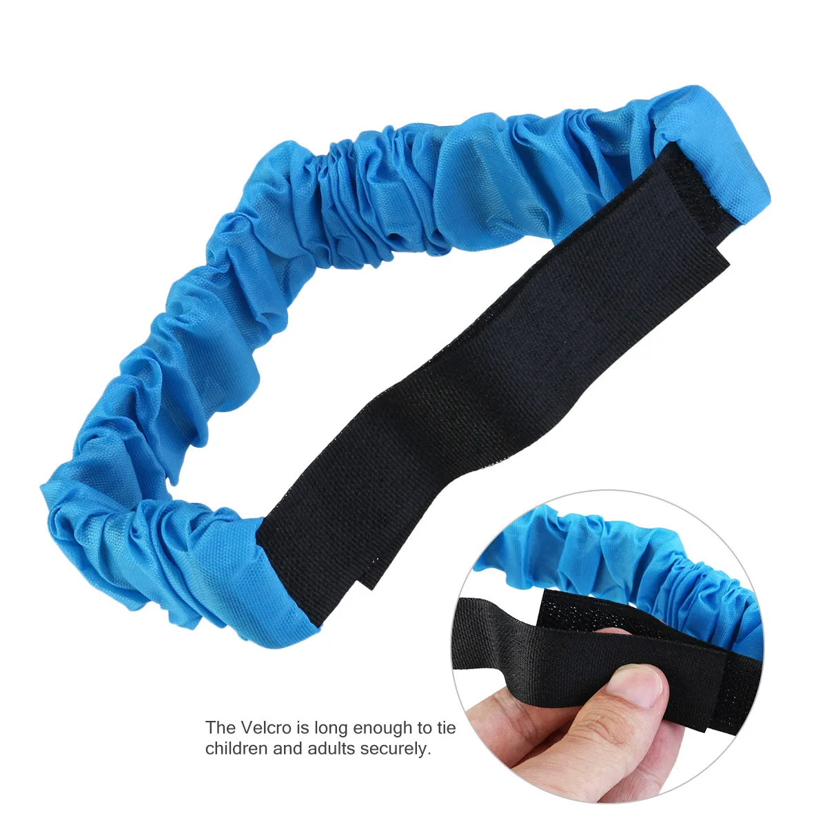 Cuerda elástica con gancho y bucle de 4 colores para juego de carrera de 3 patas, 50 cm de circunferencia, 3 cm de ancho, tela Oxford, segura para niños