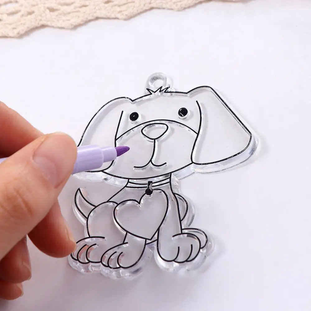 Boomornament DIY Cartoon Dieren Kunst Ambacht Raamschildering Speelgoed Indienen Tekentafel Suncatchers Craft Sun Catcher Hanger