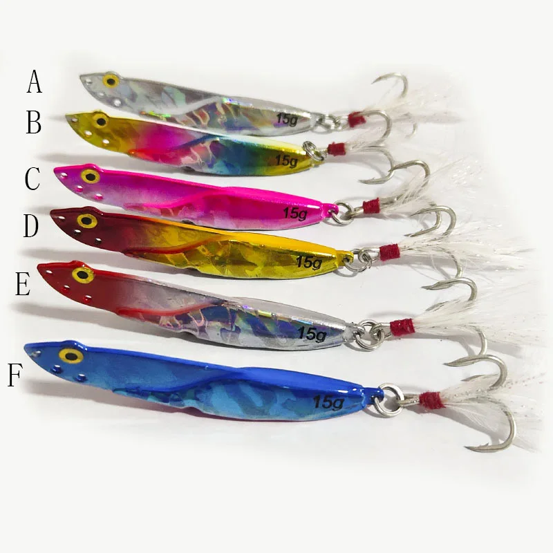 1PCS Metal Spoon Spinner Fishing Lure Water Dog VIB Spoon Jigbait Zinc Alloy 7g/10g/15g/20g Artificial Lures Hard Bait Long Shot