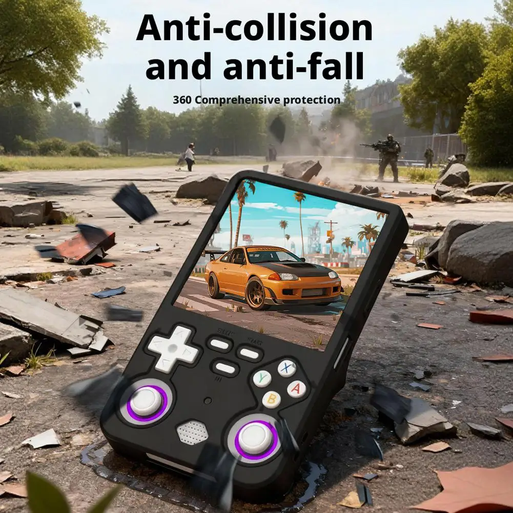 لينة قذيفة غطاء من السيليكون المضادة للخدش المضادة للصدمات المضادة للغبار يده صندوق تخزين لوحدة التحكم في الألعاب R36 الترا #1