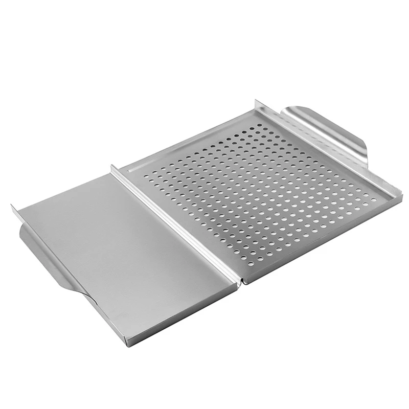 

AT35 Grill Basket Grill Topper With Holes, Barbecue Grill Tray Grill Pans For Outdoor Grill, Grill Wok Grill Cookware