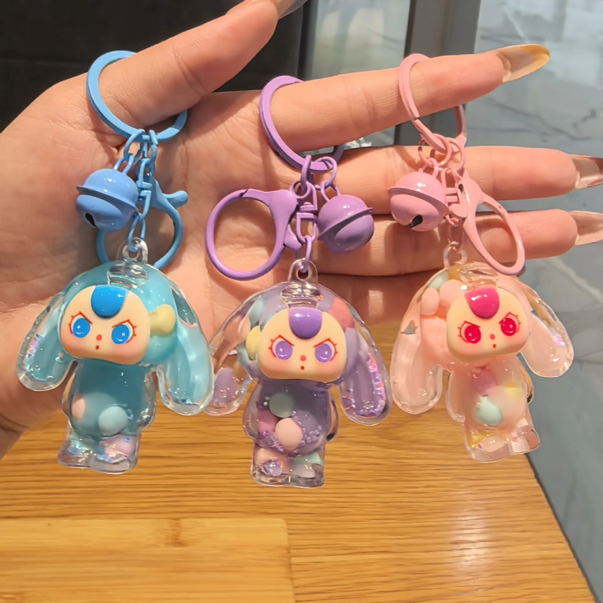 New tide play into the oil Baby Three quicksand hanging DIY keychain accessories gift - view 4