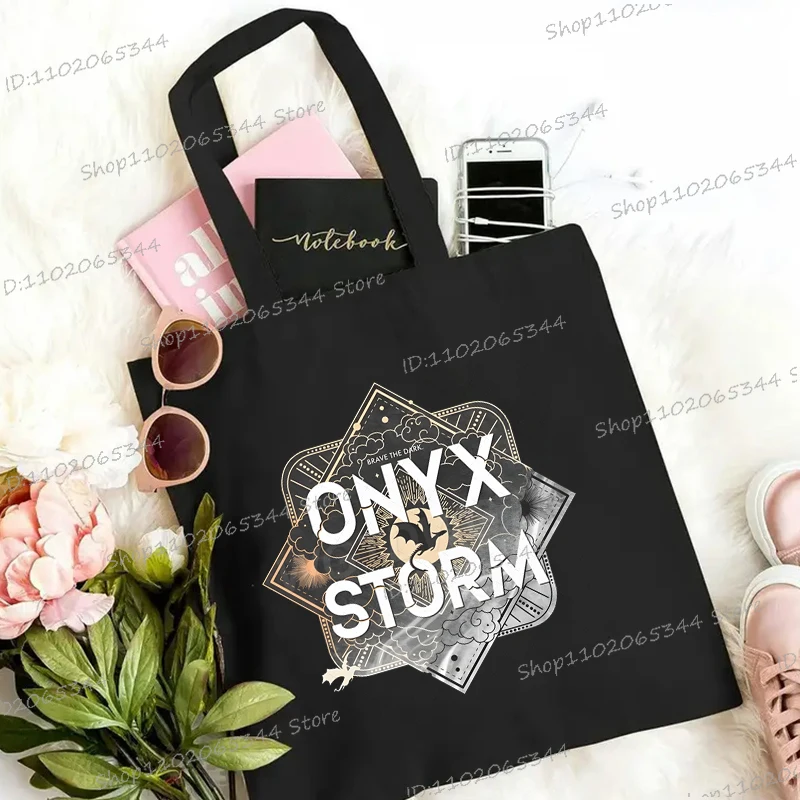 أونيكس العاصفة قماش حمل حقيبة للنساء الجناح الرابع سلسلة حقيبة يد Harajuku التنين رايدر الجزع العاصفة كتاب الهدايا حقيبة كتف الطالب #2