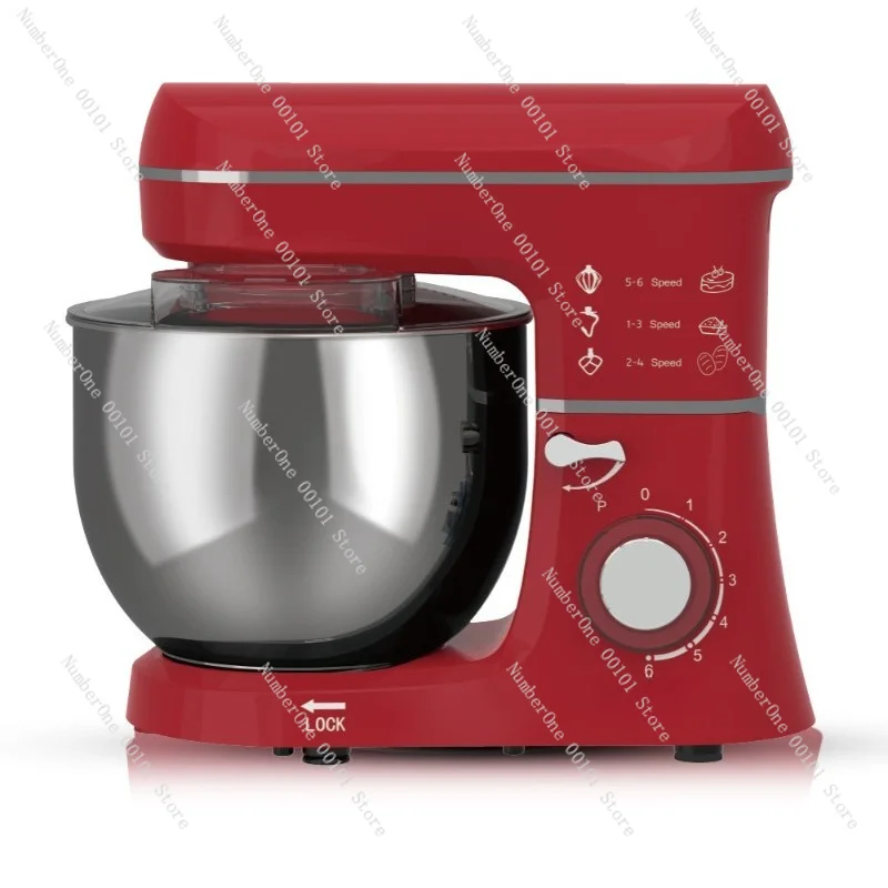 High Power 6L Stand Mixer Stainless Steel Dough Kneader Egg Beater Whisk Multifunctional Electric Kitchen Baking Machine Home