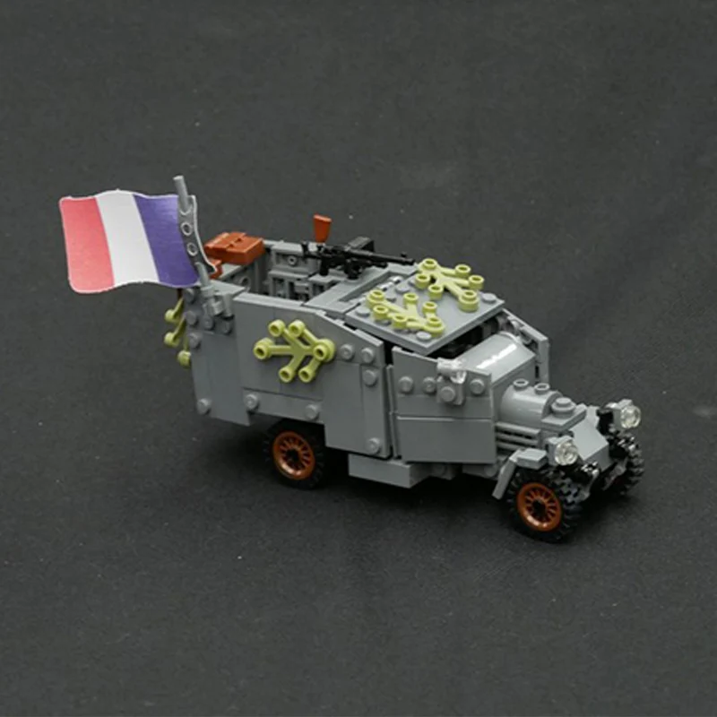 

M1915 Armored Car Model MOC Building Bricks War Equipment Modular Technology Gifts Holiday Assemble Children Toys Suit