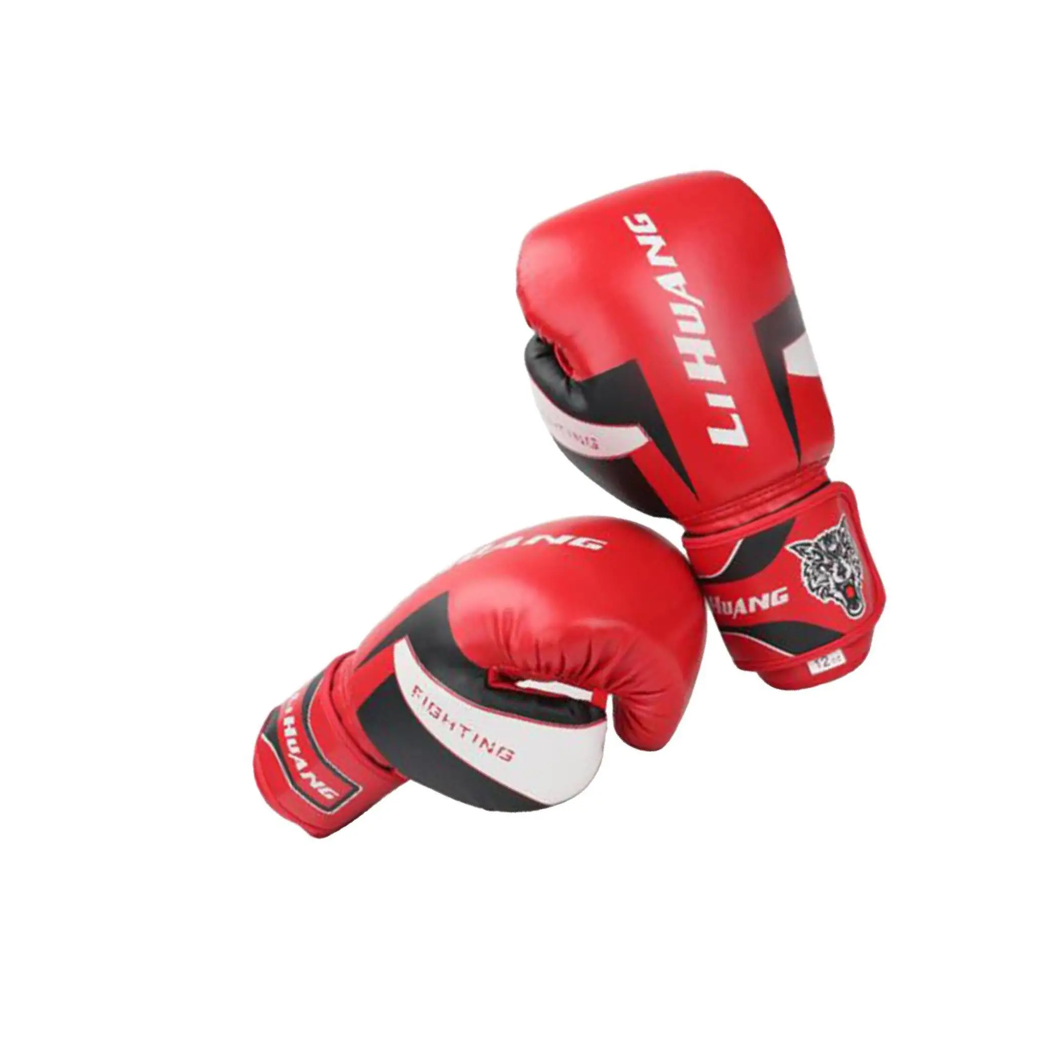 Hombres Mujeres Guantes de entrenamiento de boxeo Sparring Kickboxing GYM Punzonado 10oz Azul
