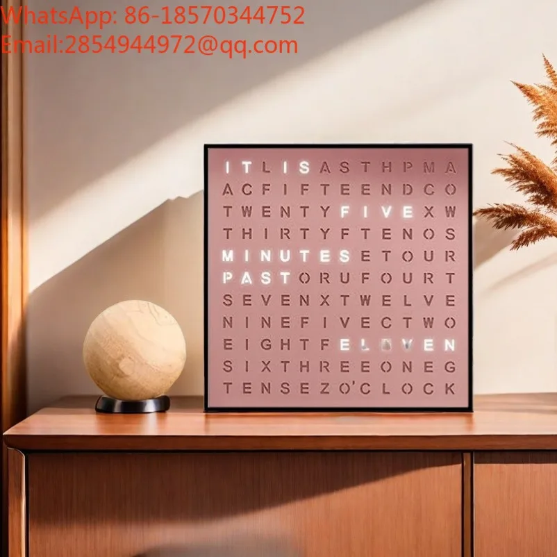Fashionable and Creative LED Letter Display Timing Desk Clock, Digital Timer Multifunctional Desktop LED Clock