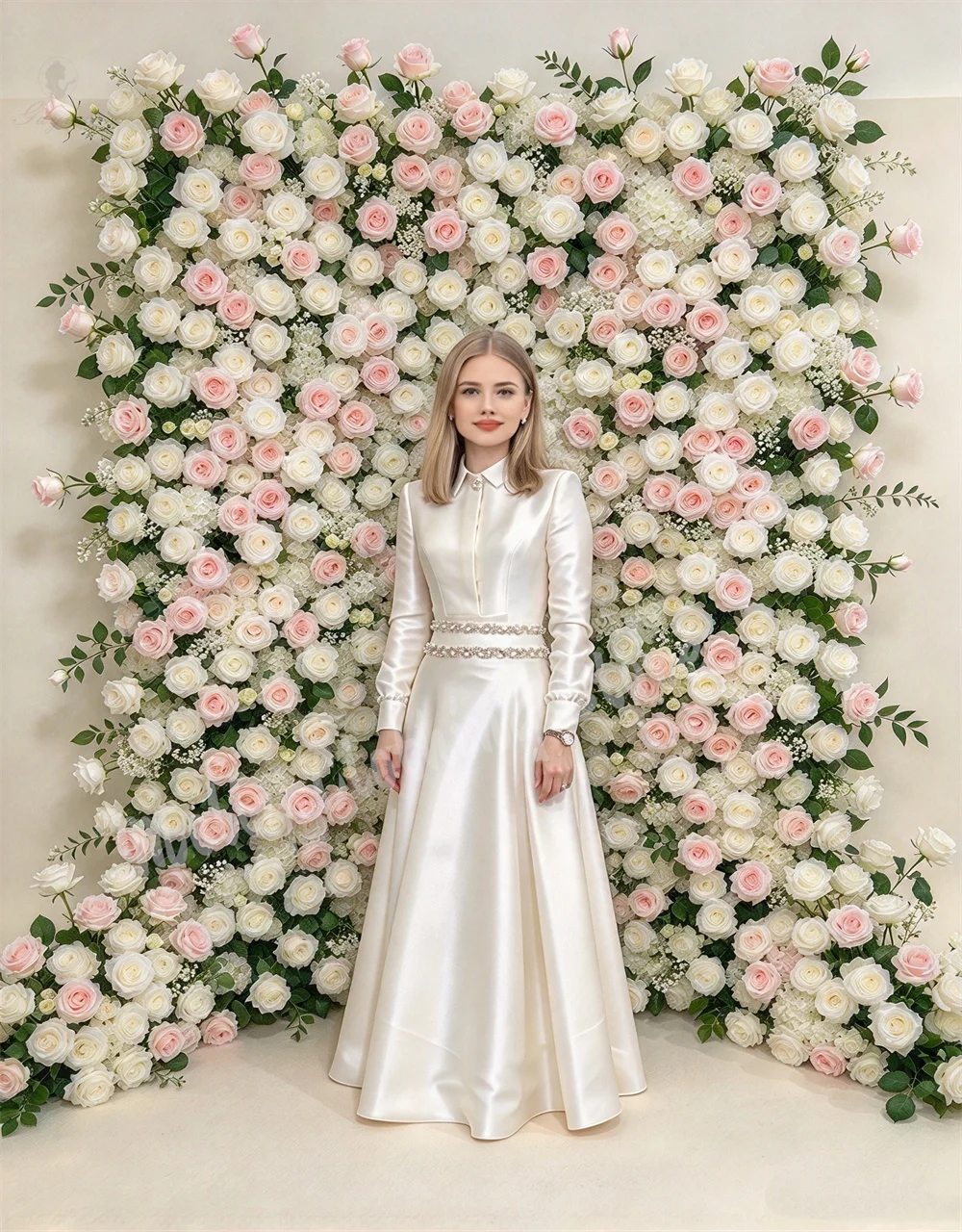 Custom Flower Girl Dress A-LINE Crystal Waist Belt Decoration Kids Wedding Party Piano Performance Evening Gown