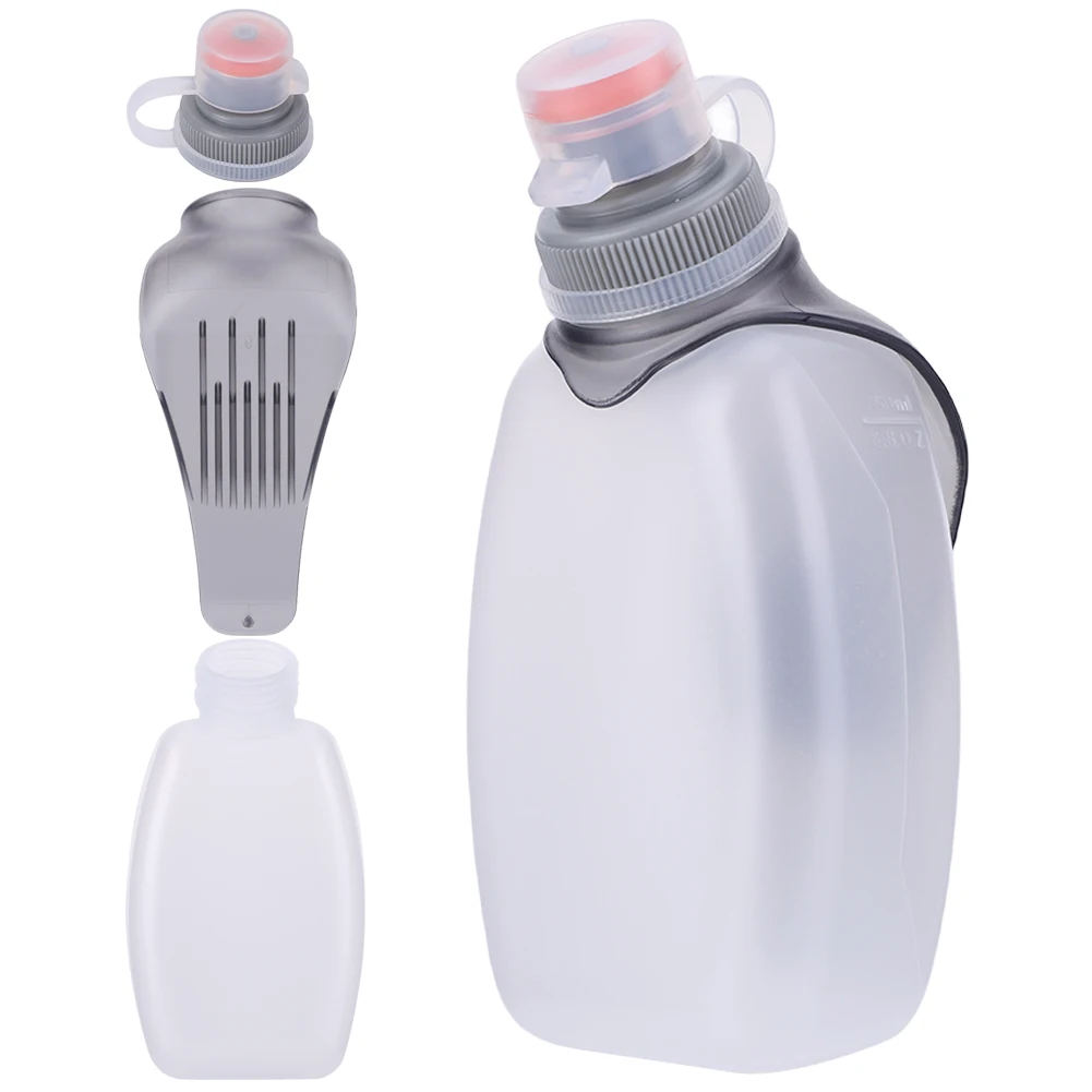 زجاجة مياه رياضية 250 مللي مع مشبك وغطاء مقاوم للغبار زجاجة مياه مضادة للتسرب زجاجة مياه قوسية للتخييم وركوب الدراجات ماراثون