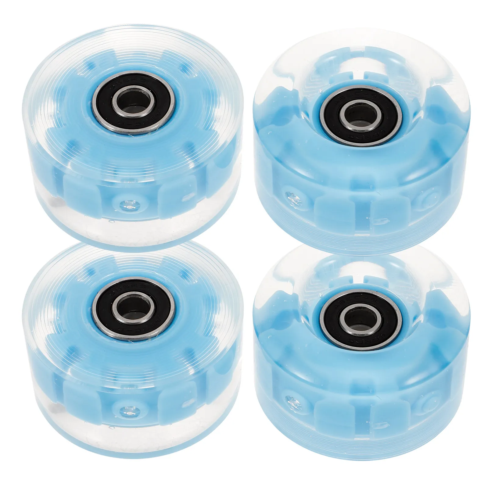 

4Pcs Roller Skates Flashing Wheels Rubber Bearing Resistant Smooth Slide Outdoor Indoor Skating Accessories