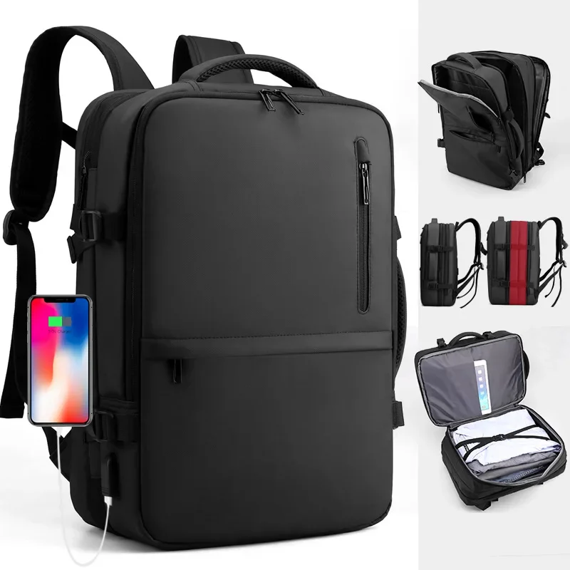 USB Computer Backpack Fashion Waterproof Large-capacity Travel Bag Leisure Business Men's Bag College Students Shoulder Bag