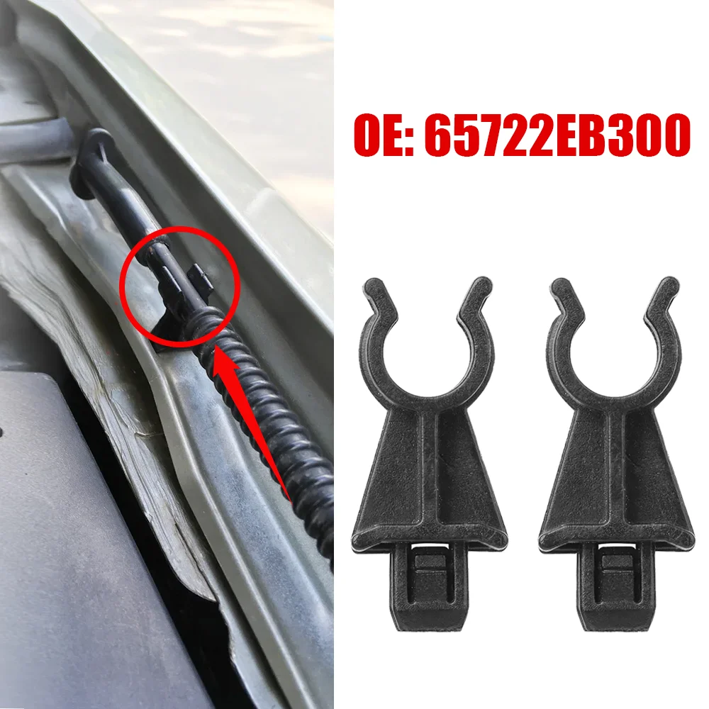 2Pcs NEW Car Retainer Clip For Nissan Qashqai J10 Navara Pathfinder R51 Hood Bonnet Support Rod Clamp Clip Holder 65722EB300