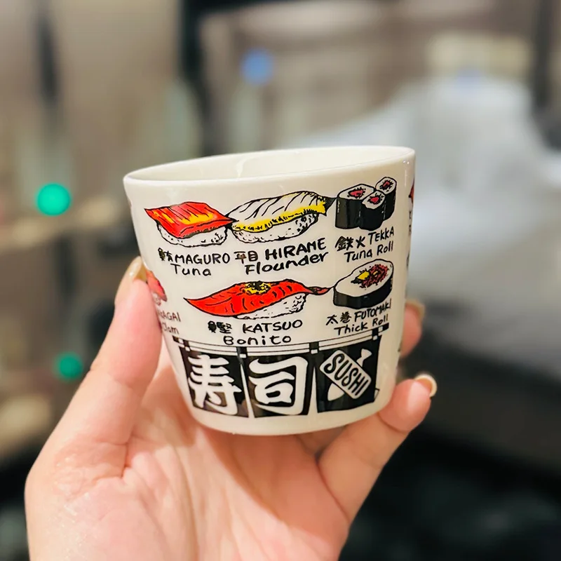 

150ml Japanese Sake Glass,Sushi Specific Glass,High-value Coffee Mugs,Birthday Gift Ceramic Mug,Couple Tea Cup, Kitchen Utensils