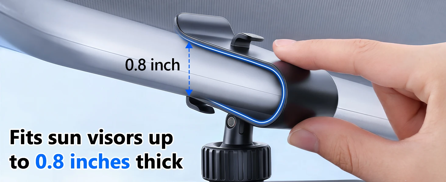 DICMKY Car Clip on Fan for Sun Visor, 3000Mah Rechargeable Battery Powered Usb Fans