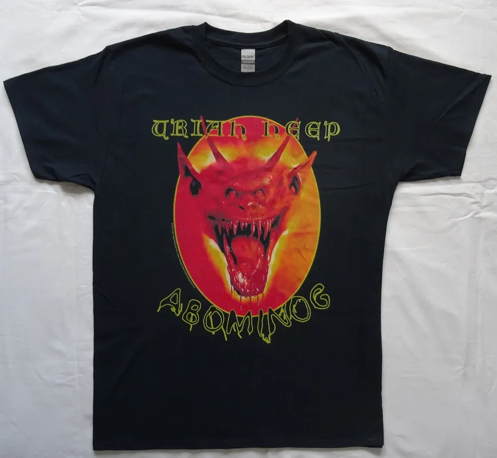 

Футболка Uriah Heep Abominog, официальная обложка альбома всех размеров, логотип группы, мужская черная
