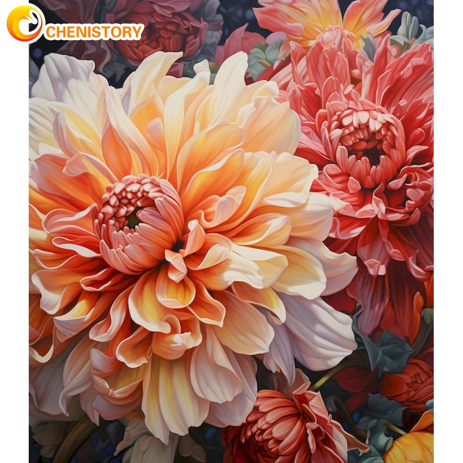 

CHENISTORY Diy Crafts Diamond Painting Kit Flower Embroidery 30x40cm Inlay Picture For Home Wall Art Decoration New Arrival Gift