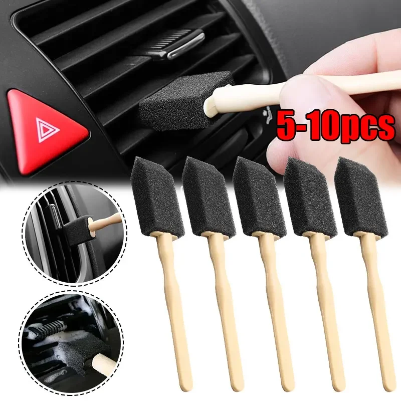 

5/10Pcs Mini Car Air Conditioner Vent Brush Air Outlet Sponge Brush Grille Sponge Brush Air Conditioning Mouth Brush